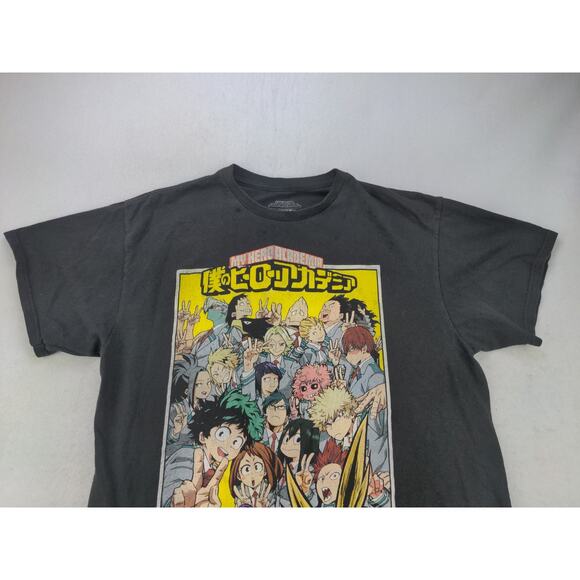 My Hero Academia Womens Graphic T Shirt Funimation Size L Black Anime - Picture 3 of 11